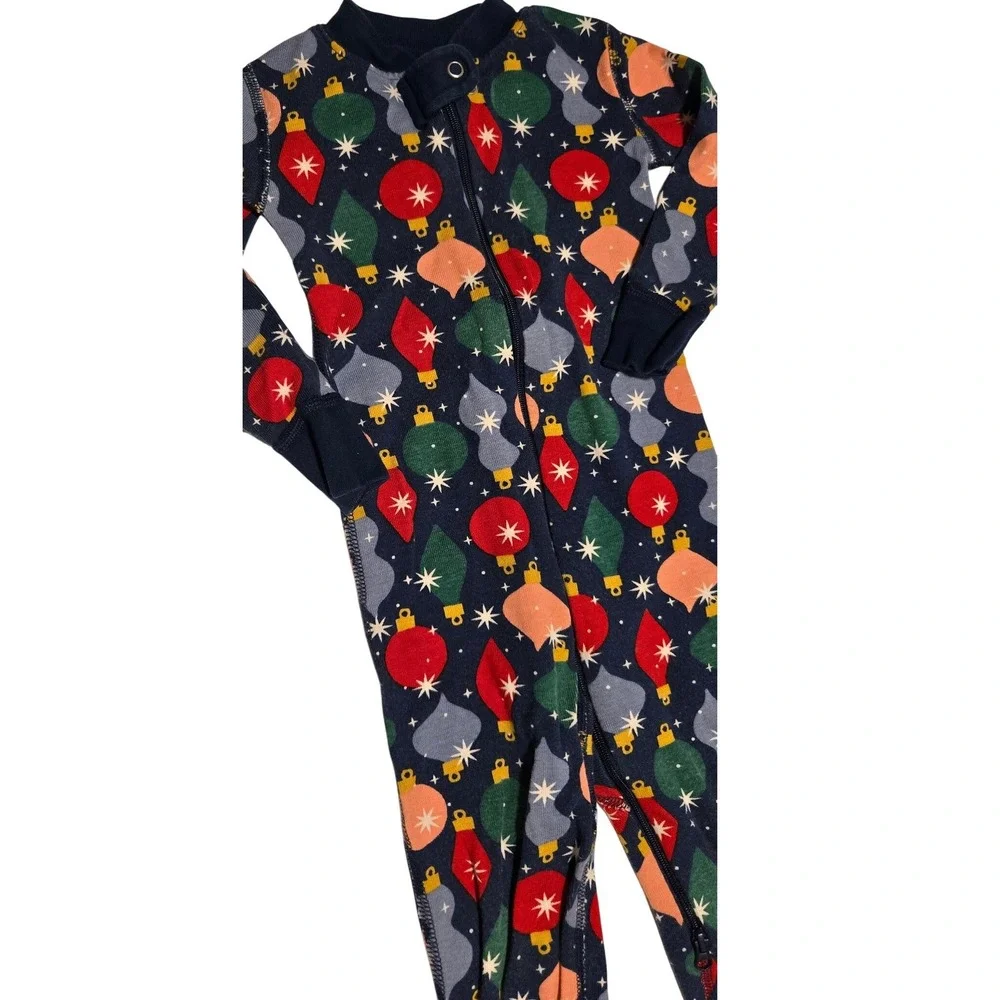 Hanna Andersson Organic Cotton Christmas Ornaments Pajama Jumpsuit 80cm‎ 18-24M